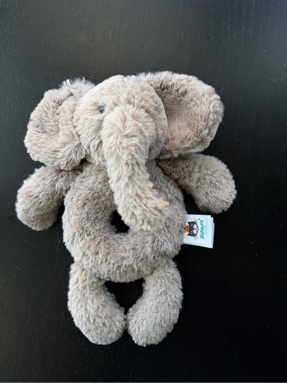 Jellycat Plush Elephant Rattle - Taupe